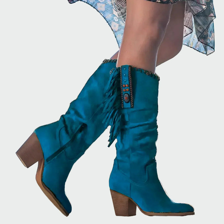 Luna™ | Boho Fringe Ankle Boots