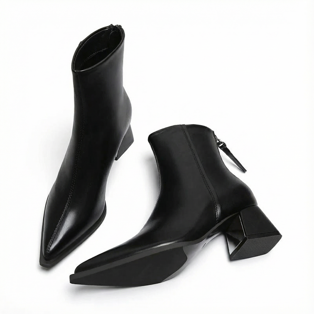 Mary™ | Sleek Pointed-Toe Mid-Heel Boots