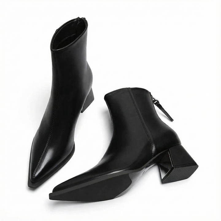 Mary™ | Sleek Pointed-Toe Mid-Heel Boots