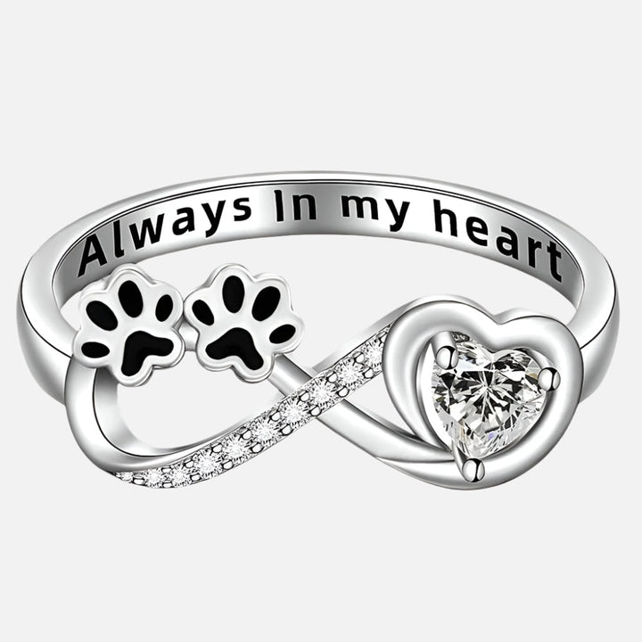 Elara™ | Paw Heart Infinity Ring